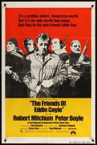 6k360 FRIENDS OF EDDIE COYLE 1sh '73 Robert Mitchum lives in a grubby, violent, dangerous world!