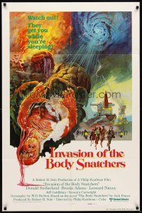 6k449 INVASION OF THE BODY SNATCHERS style C int'l 1sh '78 classic remake, different creepy art!