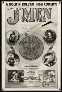 6k467 J-MEN FOREVER 1sh '79 a rock & roll 'em high comedy, wacky marijuana images!