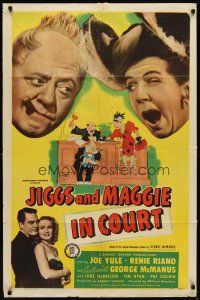 6k464 JIGGS & MAGGIE IN COURT 1sh '48 Joe Yule, Renie Riano, plus George McManus cartoon art!
