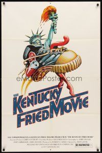 6k476 KENTUCKY FRIED MOVIE 1sh '77 John Landis directed comedy, wacky tennis shoe art!