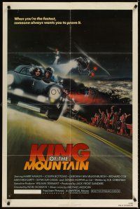 6k483 KING OF THE MOUNTAIN 1sh '81 Harry Hamlin, Deborah Van Vaalkenburgh, cool Meyer racing art!