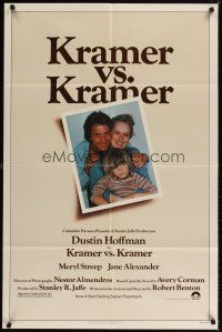 6k489 KRAMER VS. KRAMER 1sh '79 Dustin Hoffman, Meryl Streep, child custody & divorce!