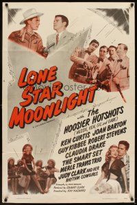 6k509 LONE STAR MOONLIGHT 1sh R53 Hoosier Hotshots, Judy Clark & Her Rhythm Cowgirls!