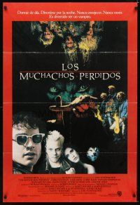 6k515 LOST BOYS Spanish/U.S. 1sh '87 teen vampire Kiefer Sutherland, directed by Joel Schumacher!