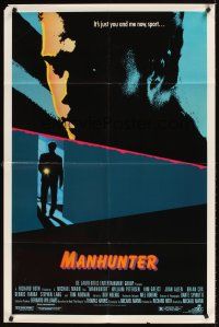 6k543 MANHUNTER 1sh '86 Hannibal Lector, Red Dragon, it's just you and me now sport!