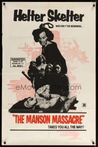 6k544 MANSON MASSACRE 1sh '76 only the beginning, cult horror thriller!