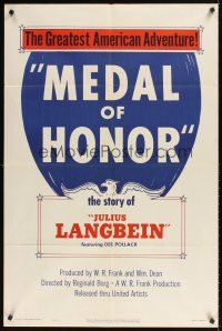 6k551 MEDAL OF HONOR 1sh '52 the story of Julius Langbein!