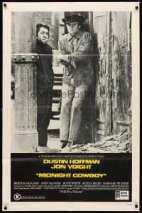 6k555 MIDNIGHT COWBOY x-rated 1sh '69 Dustin Hoffman, Jon Voight, John Schlesinger classic!