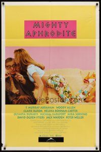 6k557 MIGHTY APHRODITE 1sh '95 the new comedy from Woody Allen, sexy Mira Sorvino!