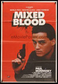 6k562 MIXED BLOOD 1sh '85 Paul Morrissey, children fighting drug wars in New York!