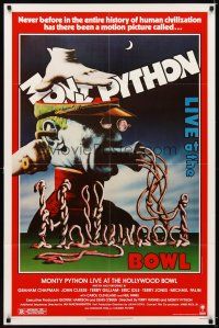 6k571 MONTY PYTHON LIVE AT THE HOLLYWOOD BOWL 1sh '82 great wacky meat grinder image!