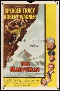 6k576 MOUNTAIN 1sh '56 mountain climber Spencer Tracy, Robert Wagner, Claire Trevor!
