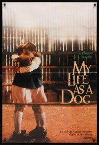 6k586 MY LIFE AS A DOG 1sh '87 Lasse Hallstrom's Mitt liv som hund, cute image of kids!