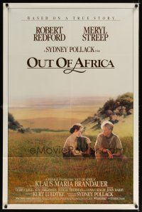 6k633 OUT OF AFRICA 1sh '85 Robert Redford & Meryl Streep, directed by Sydney Pollack!