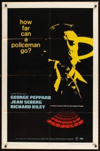 6k647 PENDULUM int'l 1sh '69 George Peppard, Jean Seberg, how far can a policeman go?