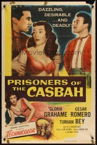 6k678 PRISONERS OF THE CASBAH 1sh '53 dazzling, desirable & deadly sexy Gloria Grahame!