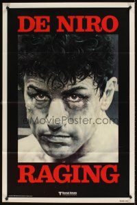 6k695 RAGING BULL teaser 1sh '80 Martin Scorsese, classic close up boxing image of Robert De Niro!