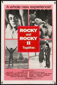 6k736 ROCKY/ROCKY II 1sh '80 Sylverster Stallone boxing classic double-bill!