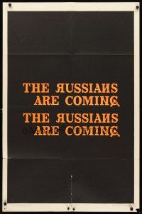6k748 RUSSIANS ARE COMING teaser 1sh '66 directed by Norman Jewison, Russians vs Americans!