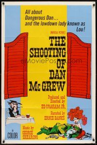 6k775 SHOOTING OF DAN McGREW 1sh '65 Dangerous Dan & the lowdown lady known as Lou!