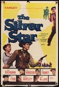 6k787 SILVER STAR 1sh '55 Lon Chaney, Marie Windsor, Edgar Buchanan, trigger-mad renegades!