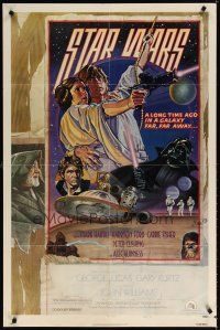 6k827 STAR WARS NSS style D 1sh 1978 cool circus poster art by Drew Struzan & Charles White!
