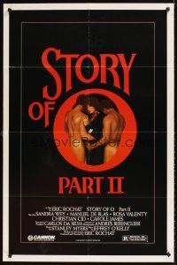6k828 STORY OF O: PART II 1sh '84 directed by Eric Rochat, Sandra Wey in title role, sexy image!