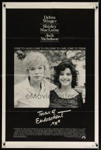 6k864 TERMS OF ENDEARMENT 1sh '83 great close up of Shirley MacLaine & Debra Winger!