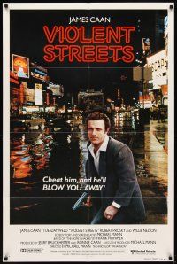 6k871 THIEF int'l 1sh '81 Michael Mann, cool image of James Caan, Violent Streets!