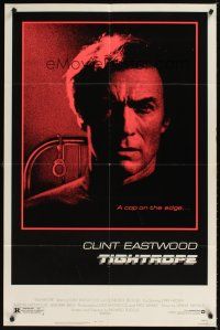 6k882 TIGHTROPE 1sh '84 Clint Eastwood is a cop on the edge, cool handcuff image!