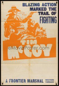 6k883 TIM MCCOY 1sh '40s art of classic cowboy shooting on horseback!