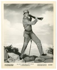 6m122 BENGAL BRIGADE 8x10 still '54 great portrait of soldier Rock Hudson holding rifle!