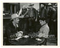 6m130 BEYOND THE PURPLE HILLS 8x10 still '50 Gene Autry gambling at poker with O'Brian by Christie!