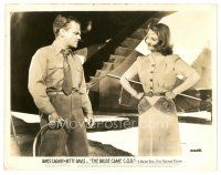 6m154 BRIDE CAME C.O.D. 8x10 still '41 great close up of James Cagney & Bette Davis by plane!