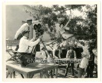 6m198 CLAIRE ADAMS 8x10 still '20s cool candid of director E.C. Howe filming her in a tere!