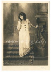 6m199 CLAIRE ADAMS deluxe 7x10 still '20s full-length portrait in great gown on stairs by Marceau!