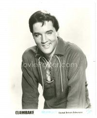 6m200 CLAMBAKE TV 8x10 still R70 great smiling close up of rock & roll king Elvis Presley!