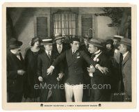 6m206 COBRA 8x10 still '25 Rudolph Valentino tries to hold back an angry crowd of people!