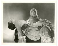 6m228 CURSE OF THE WEREWOLF 8x10 still '61 c/u of monster Oliver Reed holding Yvonne Romain!