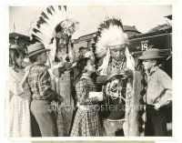 6m259 DODGE CITY candid 8x10 still '39 local kids get autographs from real Native American actors!