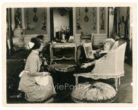 6m314 FOOLISH WIVES 8x10 key book still '22 c/u of maid helping Miss DuPont take off her boots!