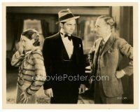 6m335 FREE SOUL 8x10 still '31 young Clark Gable between sexy Norma Shearer & Leslie Howard!