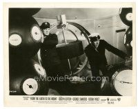 6m339 FROM THE EARTH TO THE MOON 8x10 still '58 cool image of Joseph Cotten in control room!