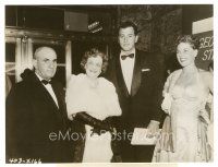 6m357 GIANT candid 7.25x9.5 still '56 Ginsberg, Mesta, and Mr. & Mrs. Rock Hudson at the premiere!