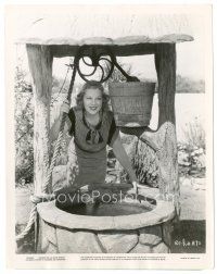 6m373 GLENDA FARRELL 8x10 still '35 at the well on her estate, which supplies pure spring water!