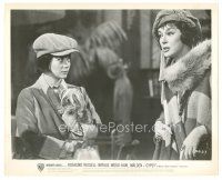 6m392 GYPSY 8x10 still '62 close up of Natalie Wood with cute dog & Rosalind Russell!