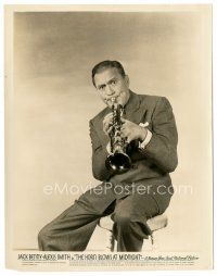 6m415 HORN BLOWS AT MIDNIGHT 8x10 still '45 portrait of Jack Benny as an angel with a trumpet!
