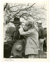 6m417 HORSE SOLDIERS candid 8x10 still '59 John Wayne smoking in costume on the set of the movie!