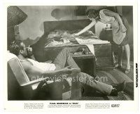 6m422 HUD 8x10 still '63 Patricia Neal puts Paul Newman's clean shirt on his bed as he watches!